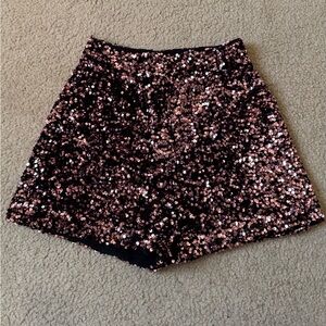 Zara Black and Purple Sequin Top